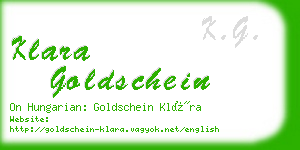 klara goldschein business card